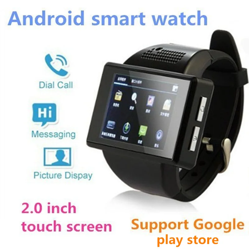 Android 4.1.1 Wi Fi спортивные Смарт часы An1 2.0 дюймов GPS Google Play компас MTK6515 MP3 MP4 м Камера SIM TF