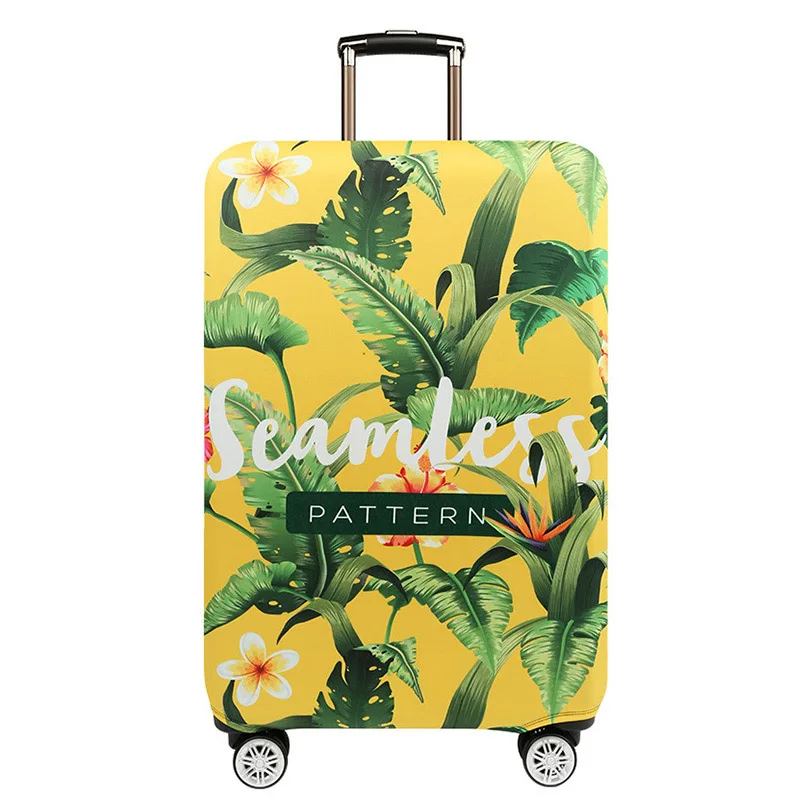 E Luggage Cover Цветочный узор багажный Чехол Эластичный багажный Защитный чехол подходит для 18-32 дюймов костюм чехол Аксессуары для путешествий - Цвет: E Luggage Cover