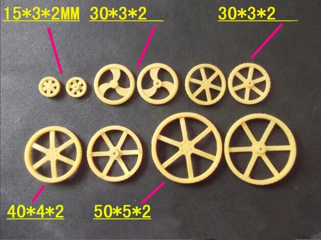 5 видов простой и легкий размер игрушечных автомобильных шин колеса DIY модель