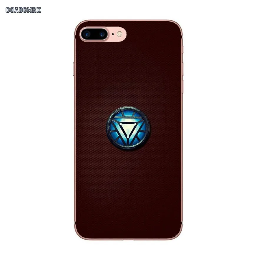 Мягкие прозрачные чехлы для iPhone 6 6S 7 8 Plus X XS MAX XR 4 4S 5 5S SE 5C Железный человек дуговой