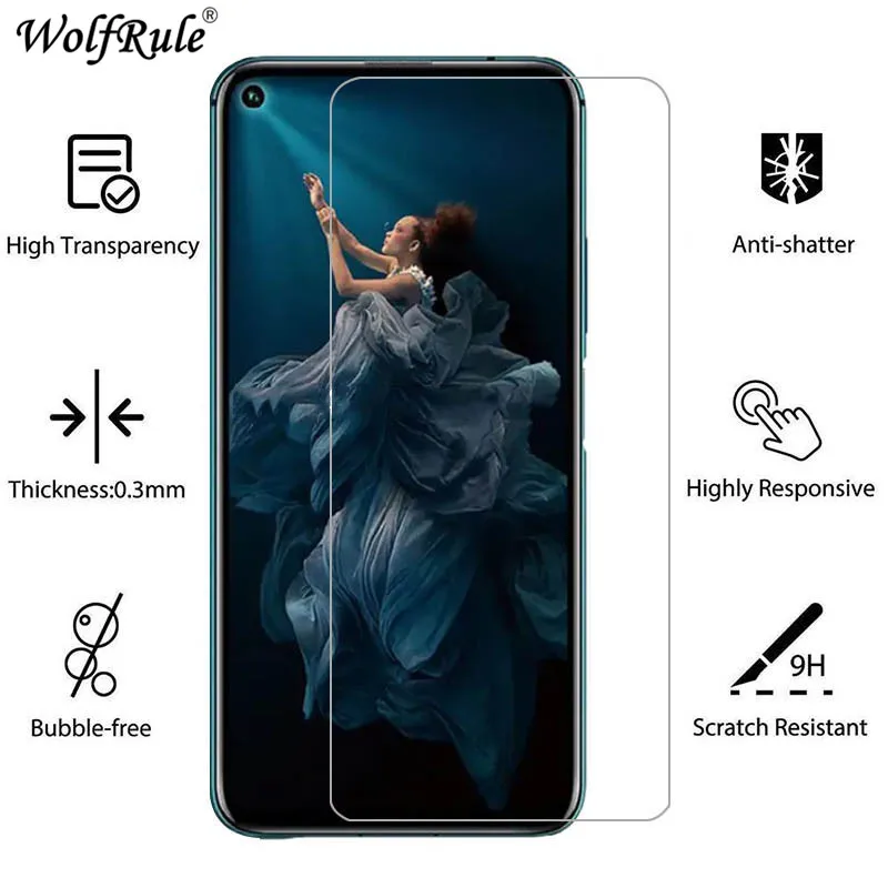 2 piezas protector de pantalla Honor 20 vidrio templado para Huawei Honor 20 pel&iacute;cula protectora ultrafina tel&eacute;fono vidrio Honor 20 6,26"-1
