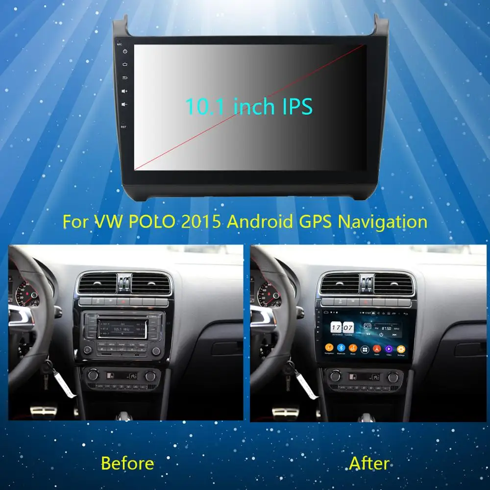 10," ips 8Core Android 9,0 4G ram+ 64G rom автомобильный проигрыватель с радио и GPS для Volkswagen VW Polo 2012 2013 DSP CarPlay