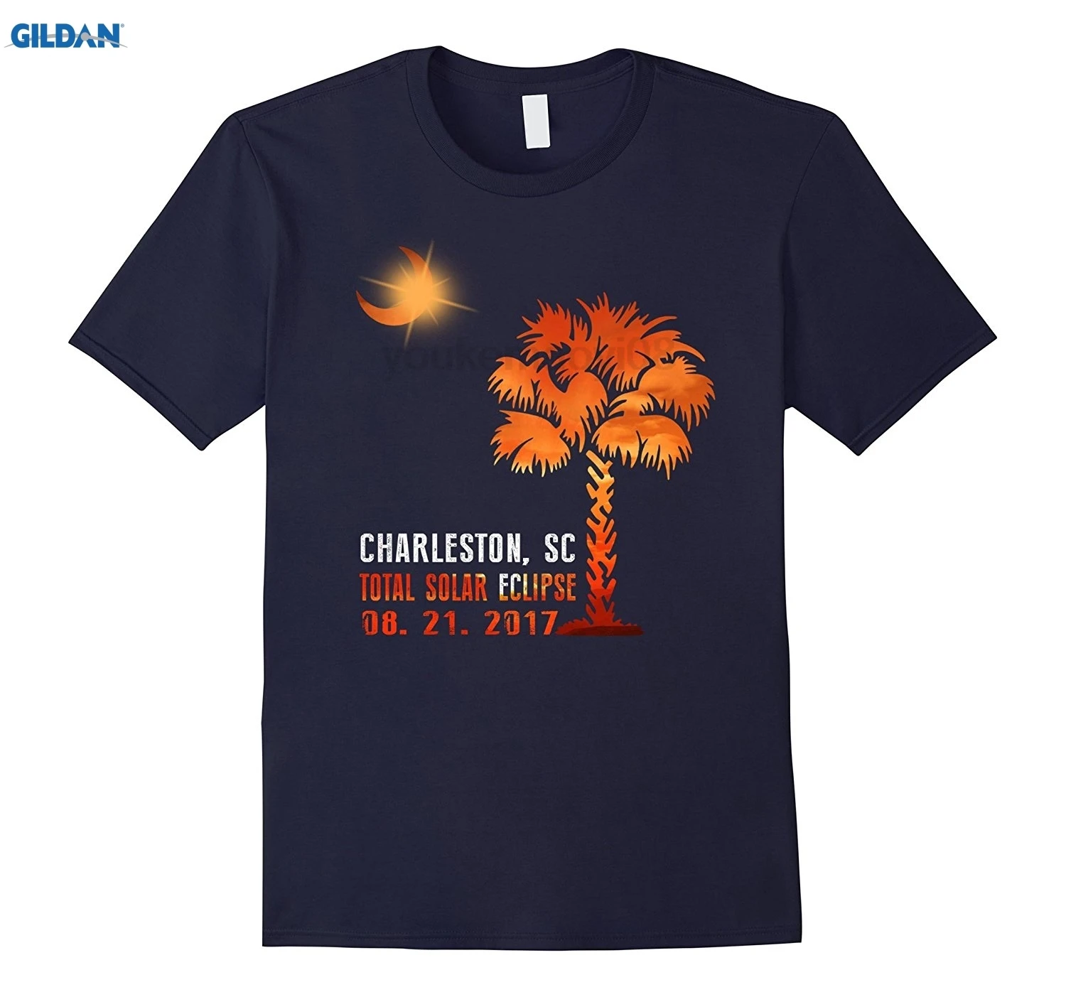 Футболка GILDAN Charleston SC Solar Eclipse 2017- | Мужская одежда