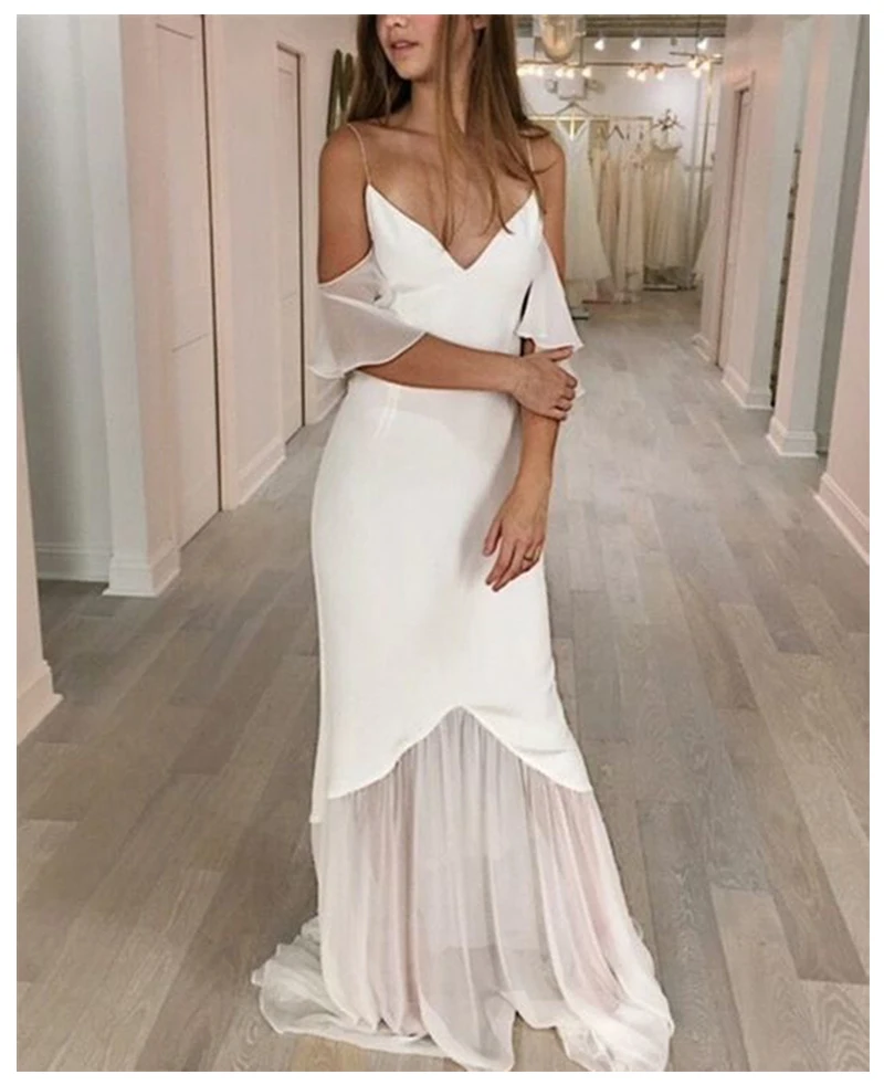 LORIE  Sexy Wedding Dress Sleeveless 2019 Vestidos de novia Vintage Off The Shoulder Bridal Gown Backless Wedding Gowns