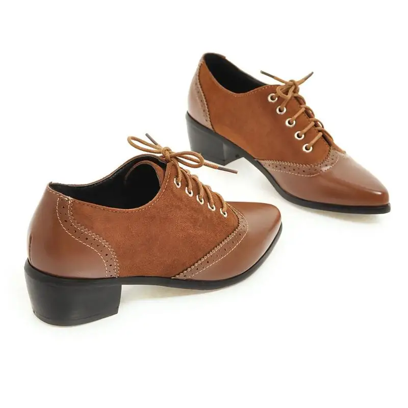 Asumer/Лидер продаж Женская обувь с острым носком на шнуровке Оксфорд sinels четыре