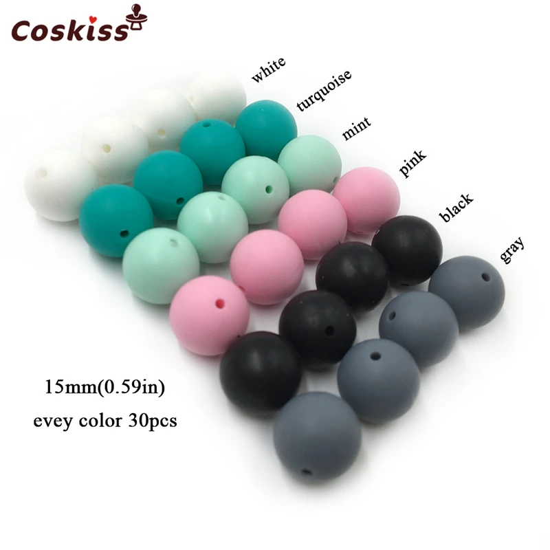 Смешанные цвета натуральный круглый пищевой силиконовый бисер буквы цифровой