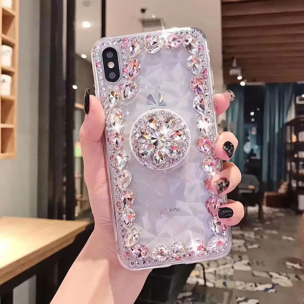 Блестящий Прозрачный чехол Marchcover со стразами для iPhone 11 Pro XS MAX XR X 8 7 6S 6 Plus SE 5s 5
