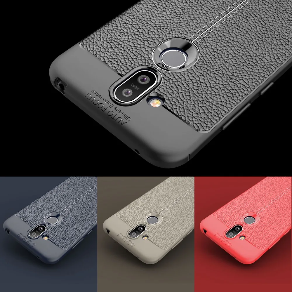 Чехол для Nokia 8 1 чехол 2018 с кожаной текстурой силиконовая Мягкая задняя крышка из
