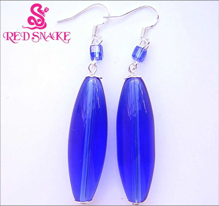 RED SNAKE Fashion Dangle Earrings Handmade Classic lake bule olivary Murano Glass Earring | Украшения и аксессуары