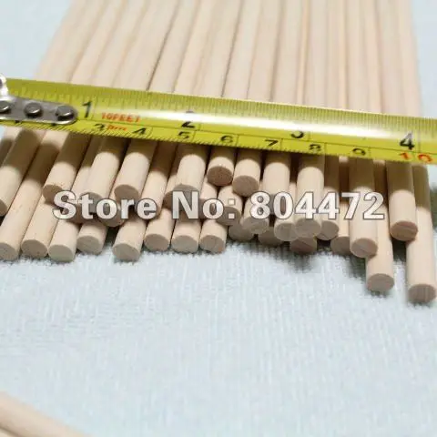 Лот 600 дерево 1/4 &quot5 5&quot Круглый Акация деревянная Шпонка штанги прямые штыри для