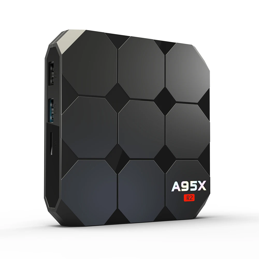 A95X R2 Смарт ТВ коробка Android 7 1 2 + 16 GB RK3328 Quad core S905W 4 ГГц Wi Fi K 3D H.265 TF карты Media Player