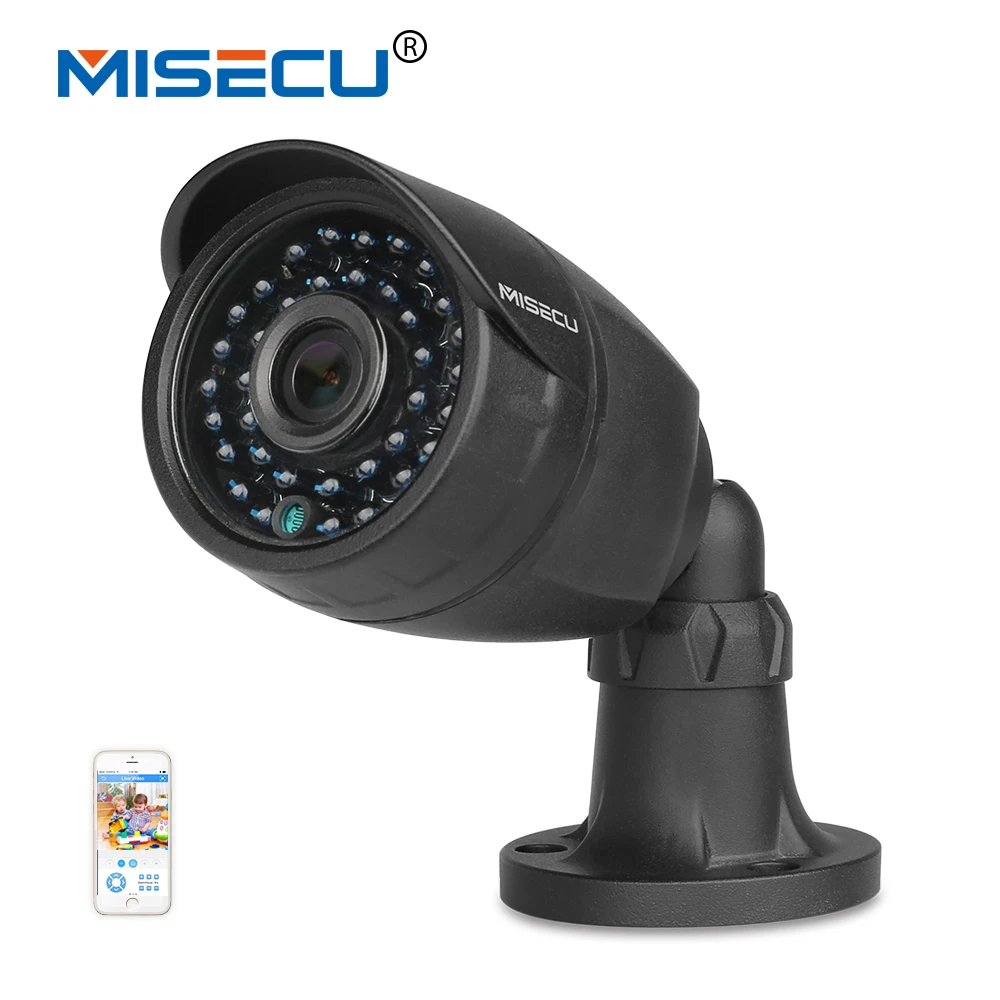 Misecu 48 В POE H.265 hi3516d ov4689 4.0mp IP Камера водонепроницаемый широкий динамический ONVIF