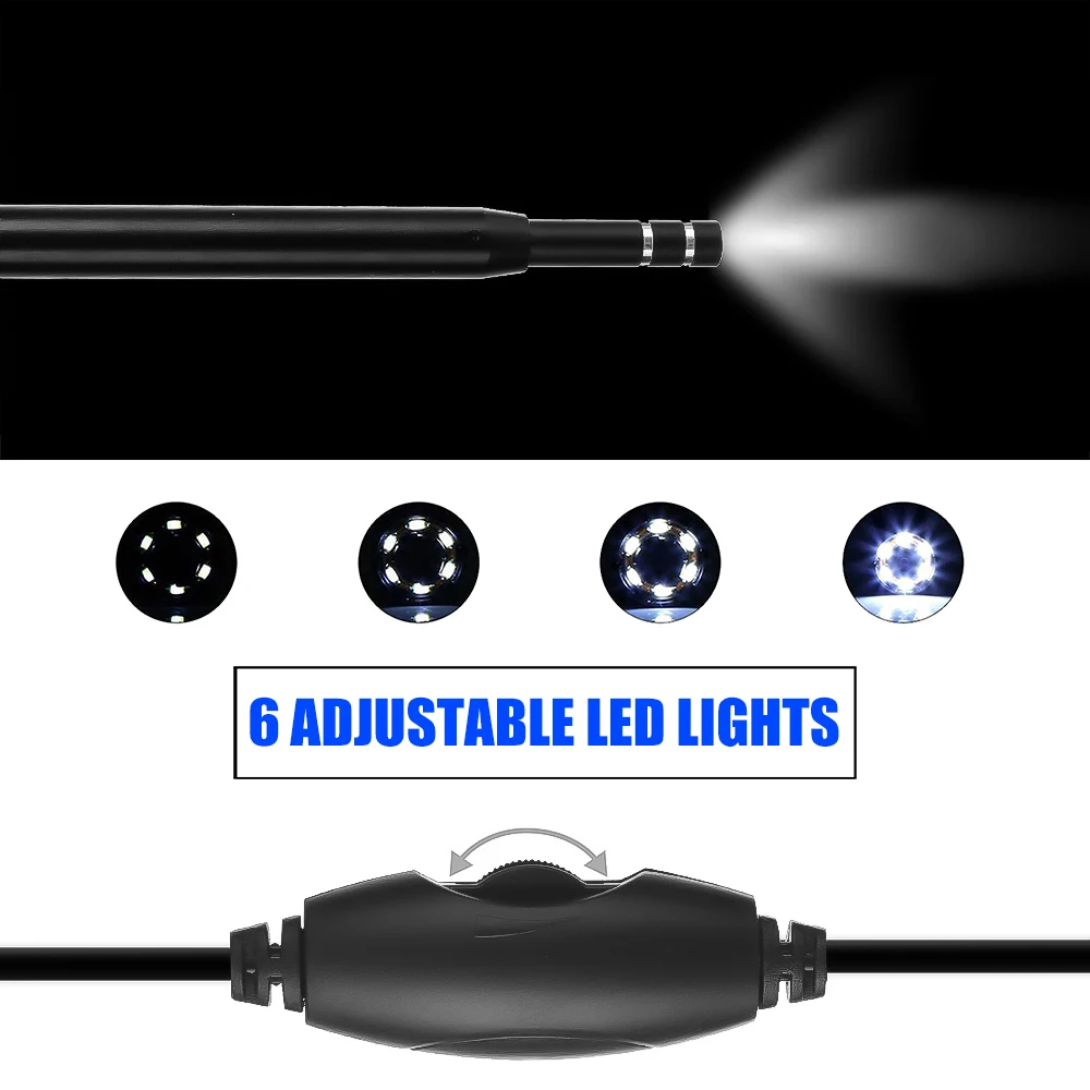 Kebidumei 5 мм мини эндоскоп для чистки ушей USB HD визуальная ложка камера Android ПК ушной