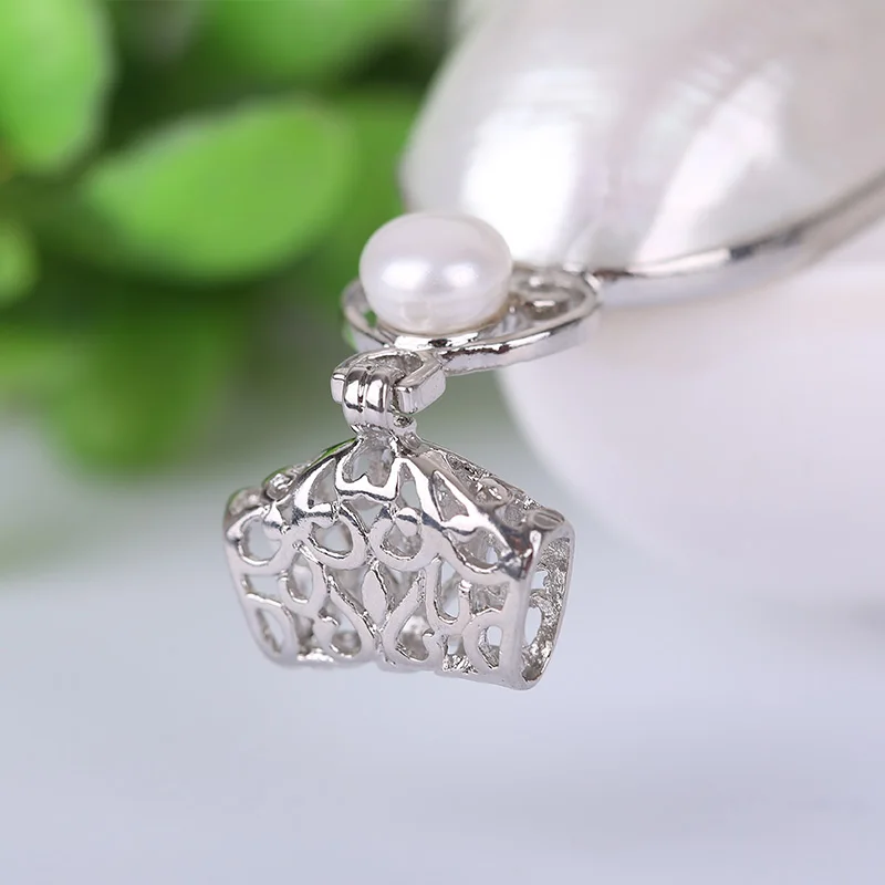 JIUDUO White Shell Pendant Female Wedding Necklace 925 Silver | Украшения и аксессуары