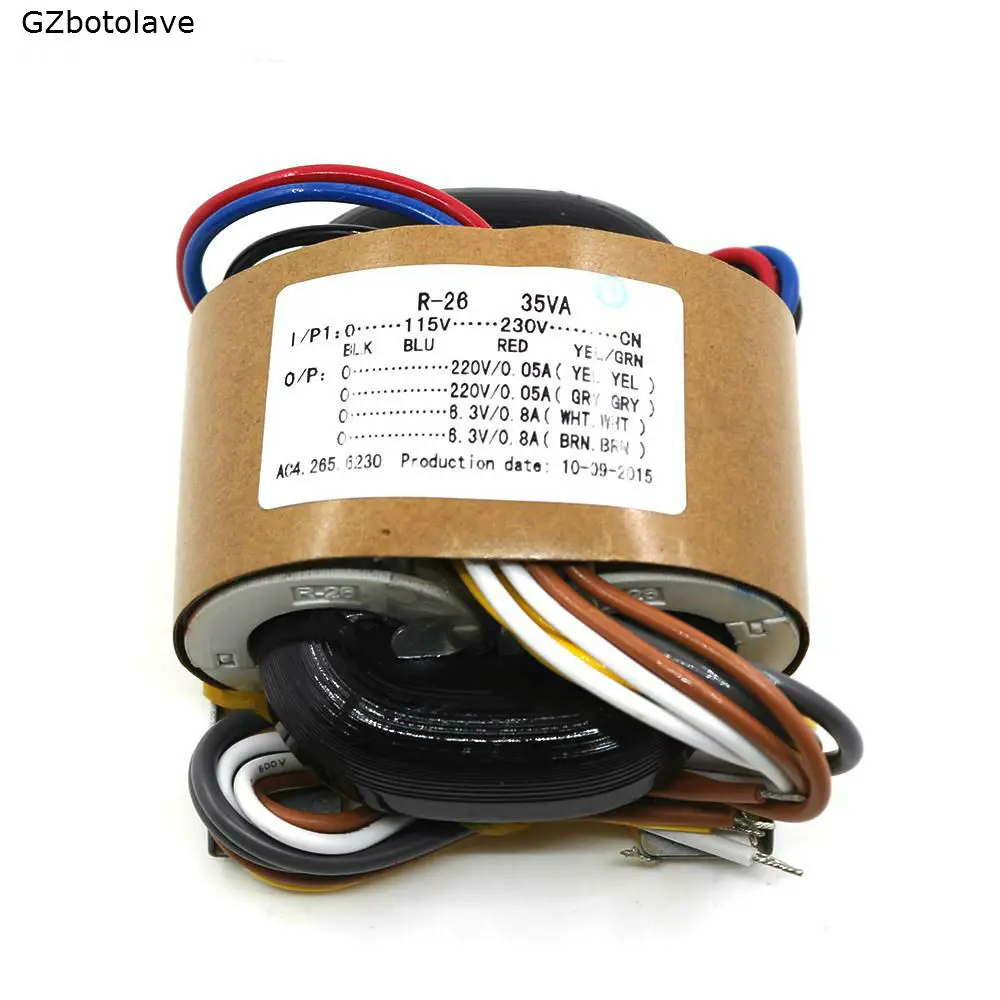 Бесплатная доставка 1 шт. 35 Вт R-CORE трансформатор для/DAC/AMP 115V 230V Выход: 220V * 2 + 6 3 V |