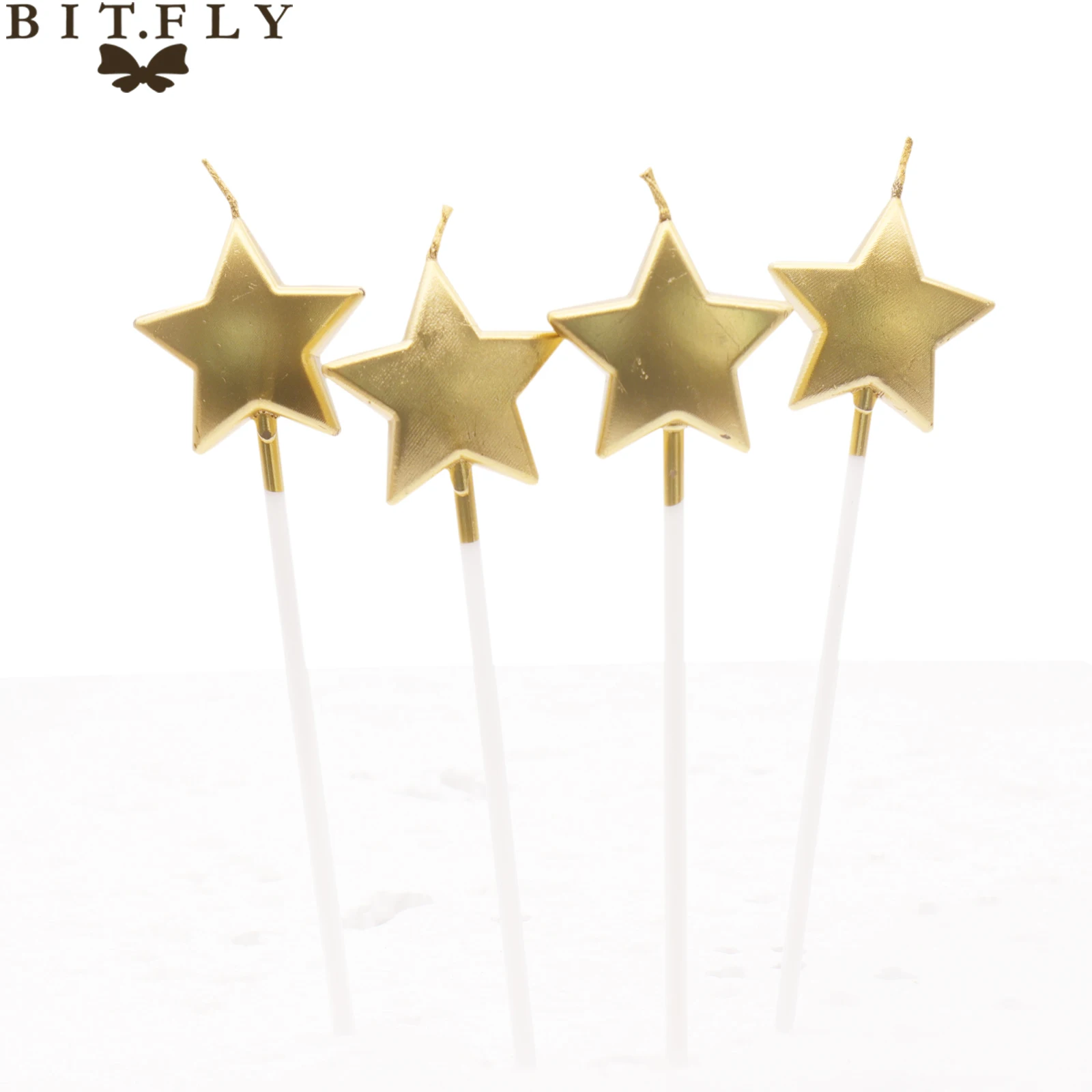 Gold/Sliver Love Letter candles Romantic wedding cake decoration star heart candle birthday party DIY curve paraffin candle