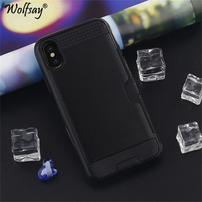 Чехол для кредитных карт Wolfsay чехол iphone 8 7 гибридный защитный ПК Apple Fundas |