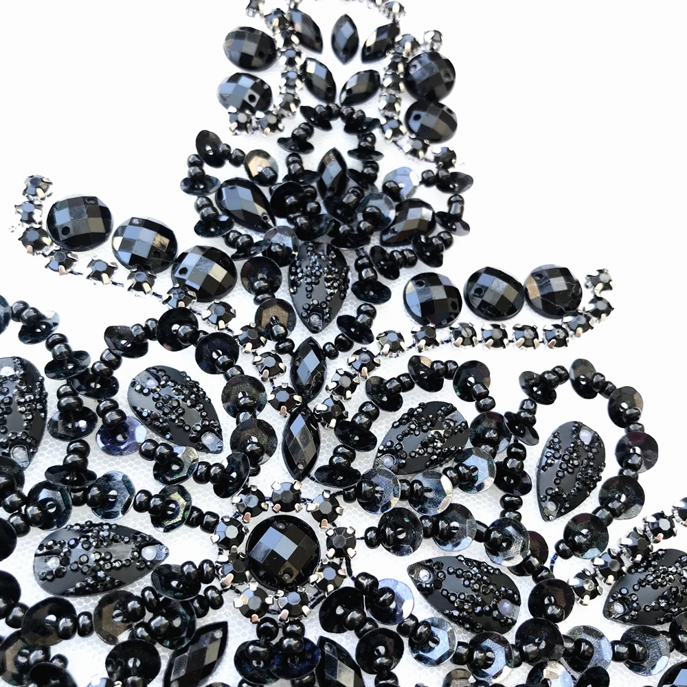 BLING Silver 18x38 см Высокая талия патчи пришивные стразы аппликация с камнями блесток Бисер для свадебного платья аксессуары винного бала