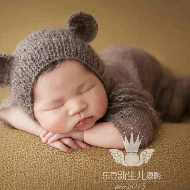 Комбинезон с шапочкой и длинным рукавом, коричневый, для новорожденных, Шапочка-медвежонок от AliExpress RU&CIS NEW