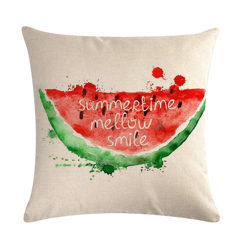 

Fruit Cushion Cover 45x45cm Cotton Linen Decor Throw Pillow cover Vegetable Pillowcase for sofa