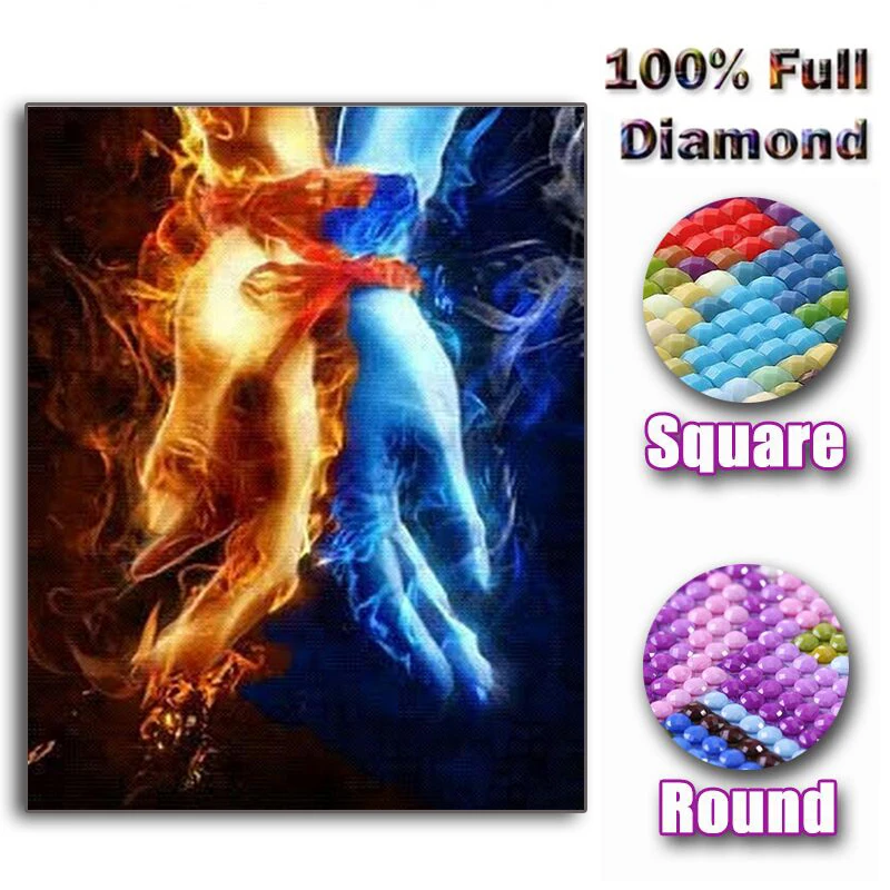 

5d DIY Diamond Painting Cross Stitch Sonic Hands love music arts Needlework Home Decor 3D Full Square Diamond Embroidery