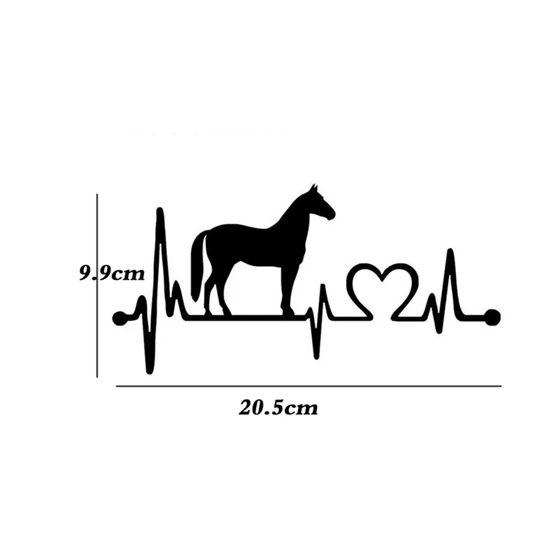 

BEMOST Auto Cartoon Stickers Horse Electrocardiogram Heart Creative Decorative Decal For Car Glass Door Bumper Truck Styling