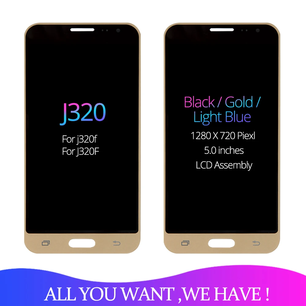 5 шт./Лот ЖК дисплей для Samsung Galaxy J3 2016 J320 J320F J320H сенсорный экран дигитайзер в сборе с