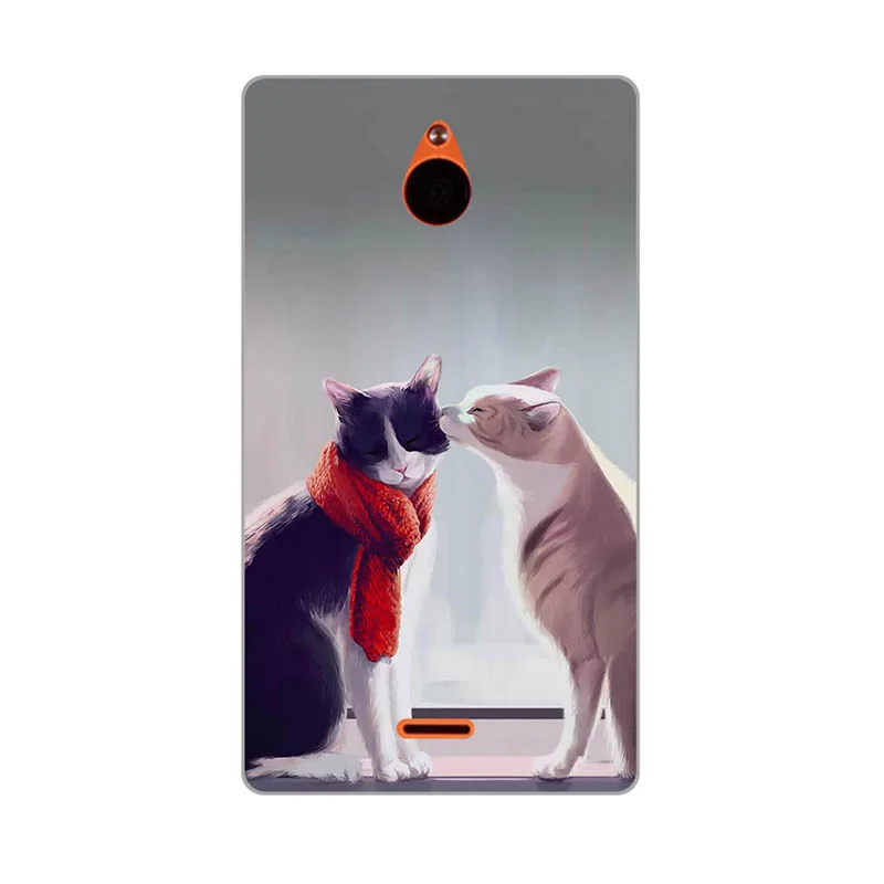 M117 Чехол для Nokia X2 X2DS Dual SIM RM-1013 задняя крышка цветок Coque пластик напечатанный Кот Сова чехол для телефона с рисунком в виде животного для Nokia X2 - Цвет: M117