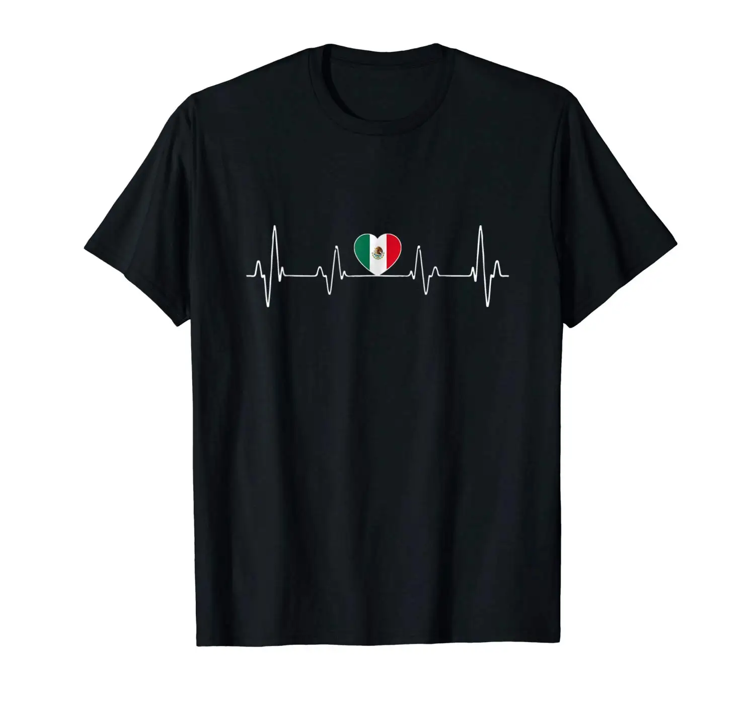 

Mexico Heartbeat Love Mexico T-Shirt Short Sleeve Round Neck T Shirt Promotion Harajuku Funny Rick Tee Shirts