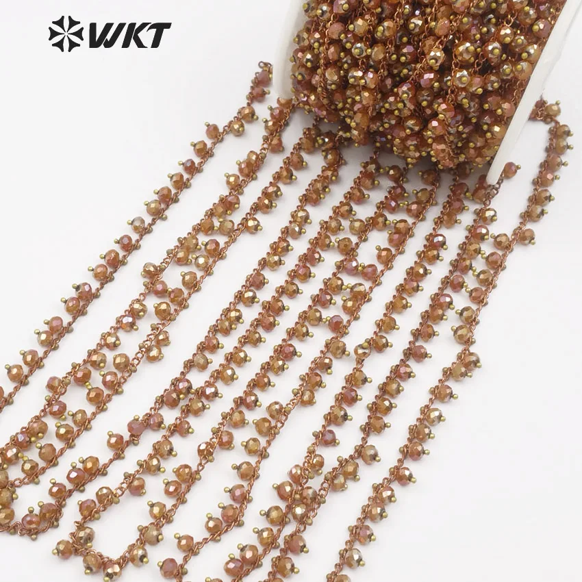 WT-RBC067 WKT винтажная цепочка в виде Розария Женские Ювелирные аксессуары граненые