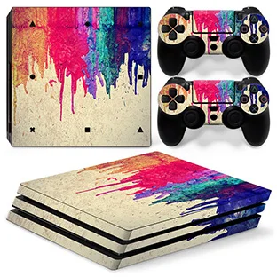GOOYIYO-для sony PS4 Pro наклейка геймерская консоль контроллеры Виниловая наклейка цветная Живопись Кожа Play станция 4 Pro полная наклейка - Цвет: TN02-1087