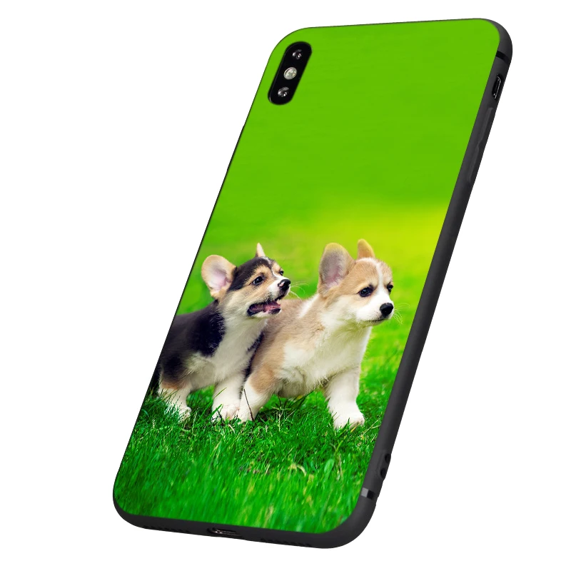 Черный чехол из ТПУ для iphone 5 5s se 6 6s 7 8 plus x 10 силиконовый XR XS 11 pro MAX с корги собакой