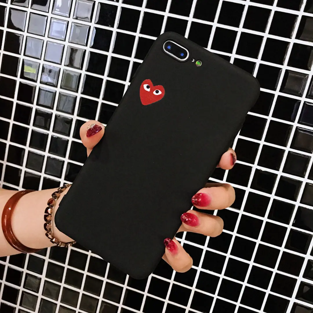IMIDO простой Love Eye чехол для телефона iPhone XS матовые Симпатичные из мягкого ТПУ