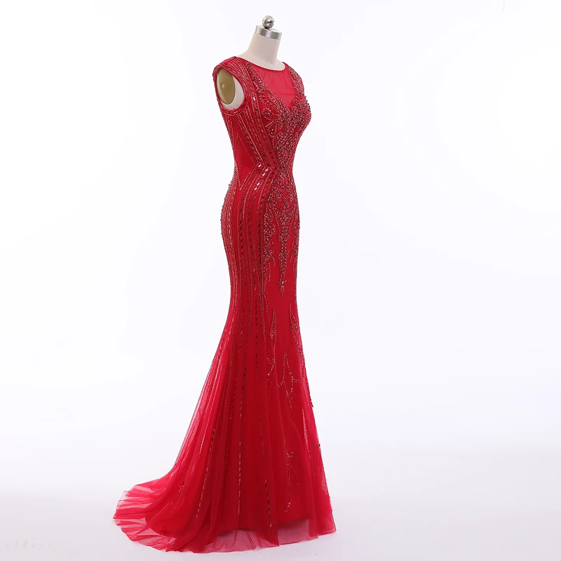 Женское вечернее платье до пола с блестками без рукавов|red evening|long red evening dressevening