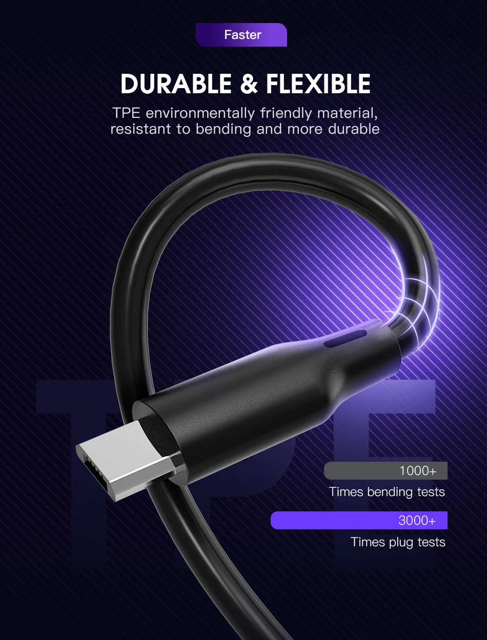 ACCEZZ Micro USB зарядный кабель для samsung huawei LG Xiaomi Android телефон зарядный кабель для sony lenovo зарядное устройство Синхронизация данных