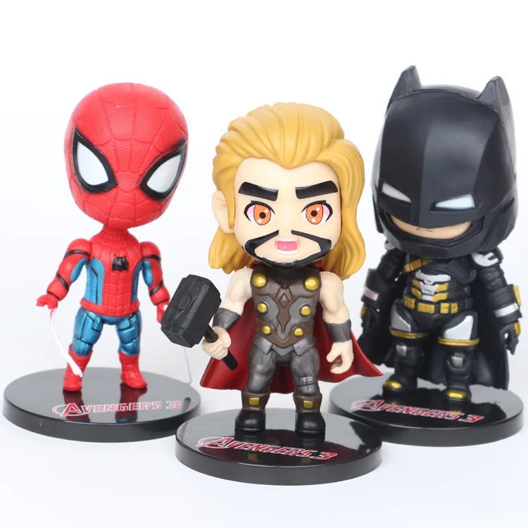 6 шт./компл. DC Лига Справедливости и Marvel мстители Супер Герои персонажи 10 см модель