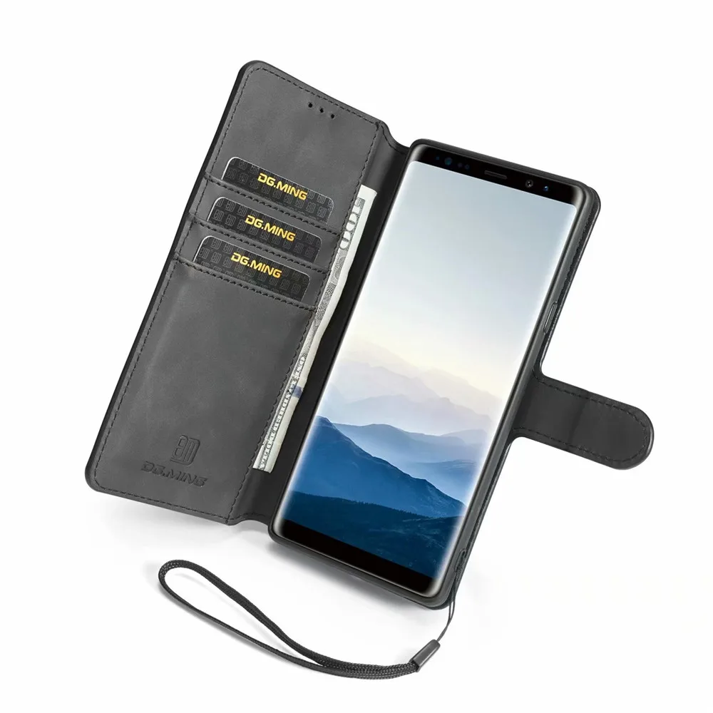 Оригинальный бренд DG Ming флип бумажник чехол Ретро Кожаный для samsung Galaxy NOTE9 NOTE8 S9