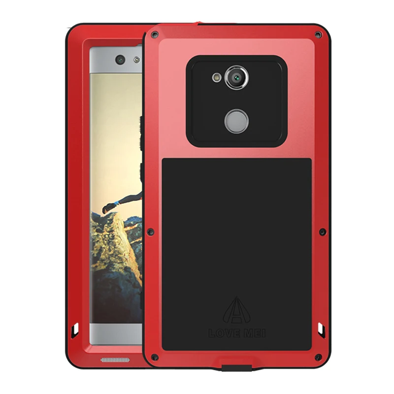 Aluminum Metal Case For Sony Xperia Xa2 ultra &amp Gorilla Glass Full Body Protective Heavy Duty Shockproof Ultra |