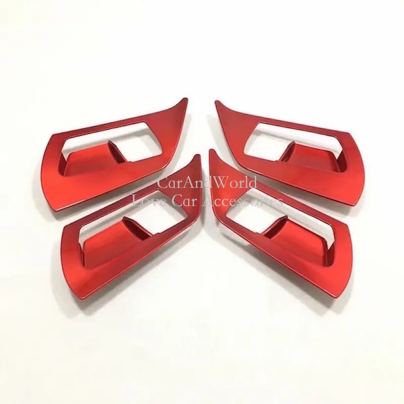 

For Toyota RAV4 2016 2017 2018 Interior Door Handle Bowl Switch Box Cover Trims ABS Chrome Sticker Car-Styling Accessories