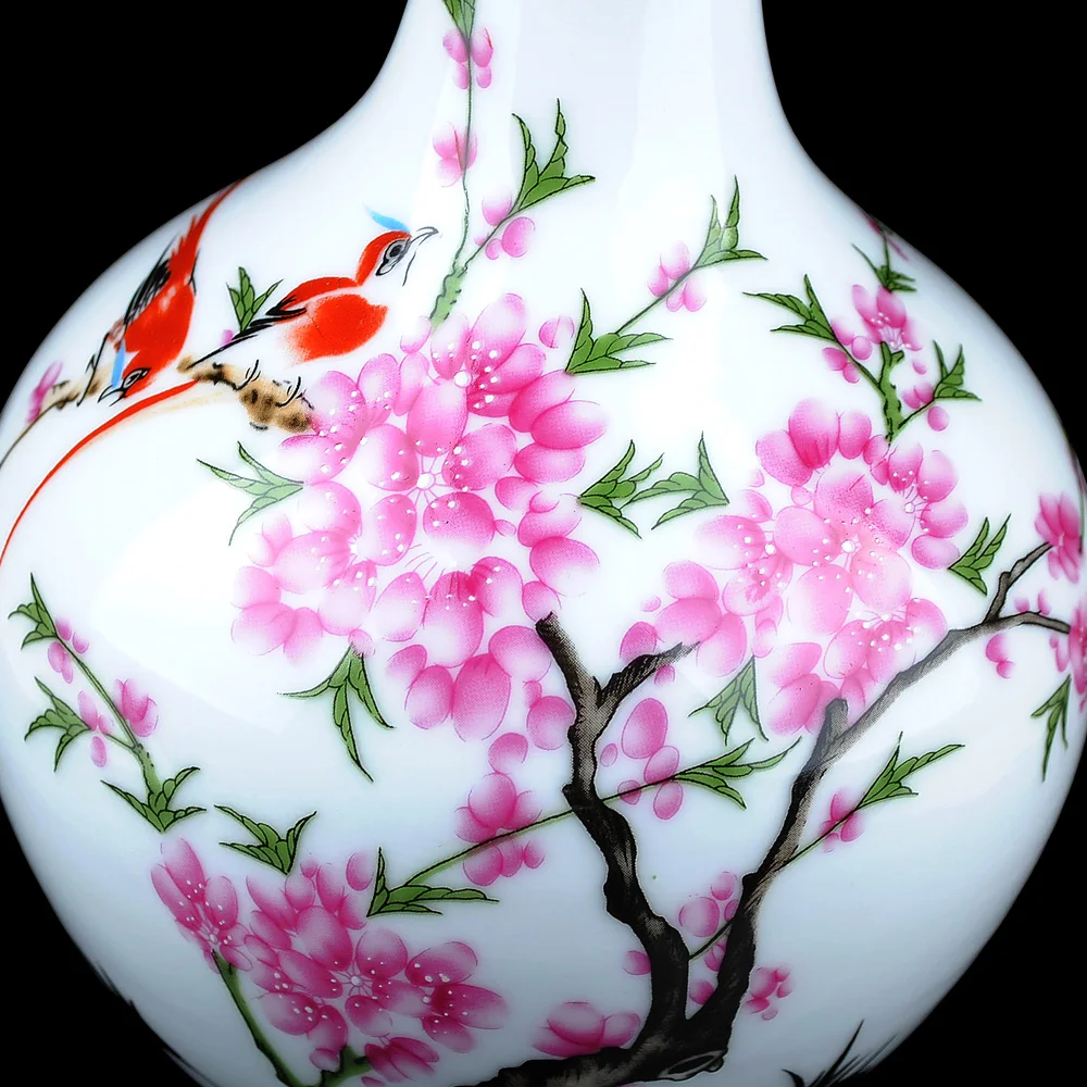 Керамическая белая Цветочная ваза Jingdezhen украшения для дома фарфоровая с цветами