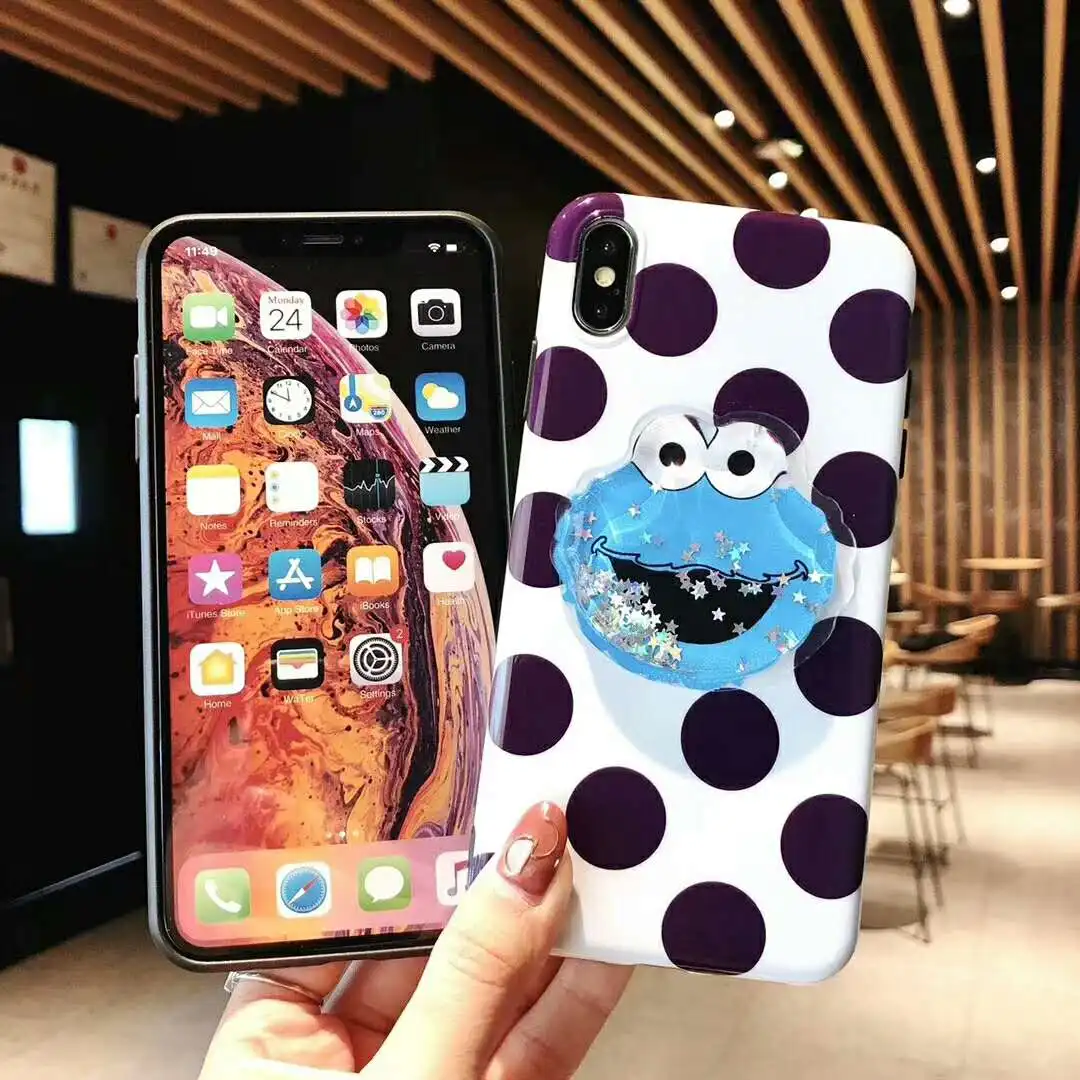 Модный мягкий силиконовый чехол для iPhone X XR XS Max 6 6s 7 8 Plus с жидкими звездами |