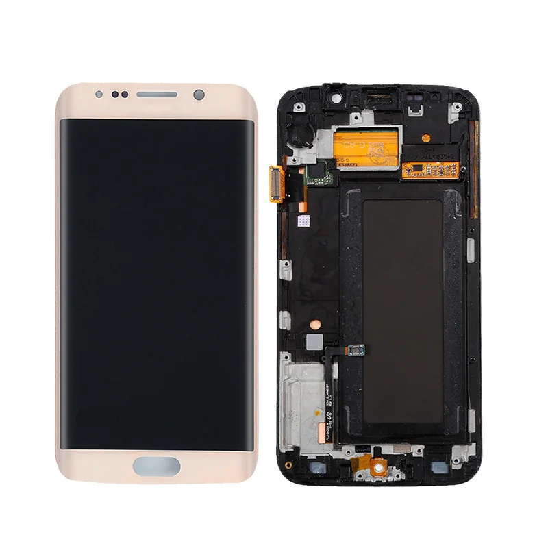 Super Amoled ЖК дисплей для Samsung S6 Edge G925F Дисплей Сенсорный экран дигитайзер сборки с