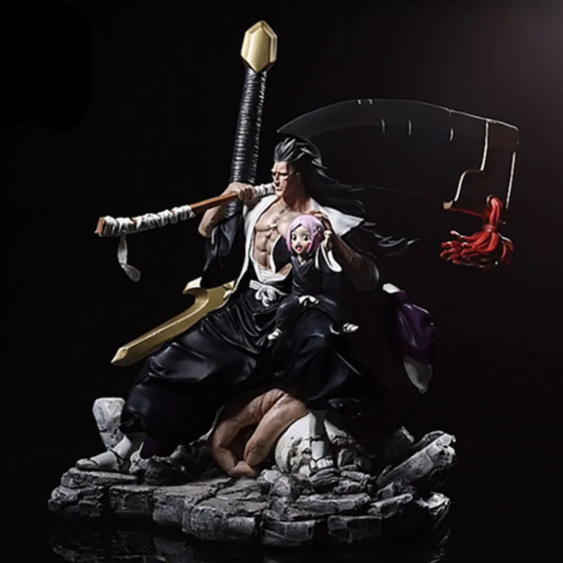 Аниме BLEACH Kenpachi Zaraki Kusajishi Yachiru 1/5 сцены смолы статуя фигурка Коллекция Модель игрушки X535