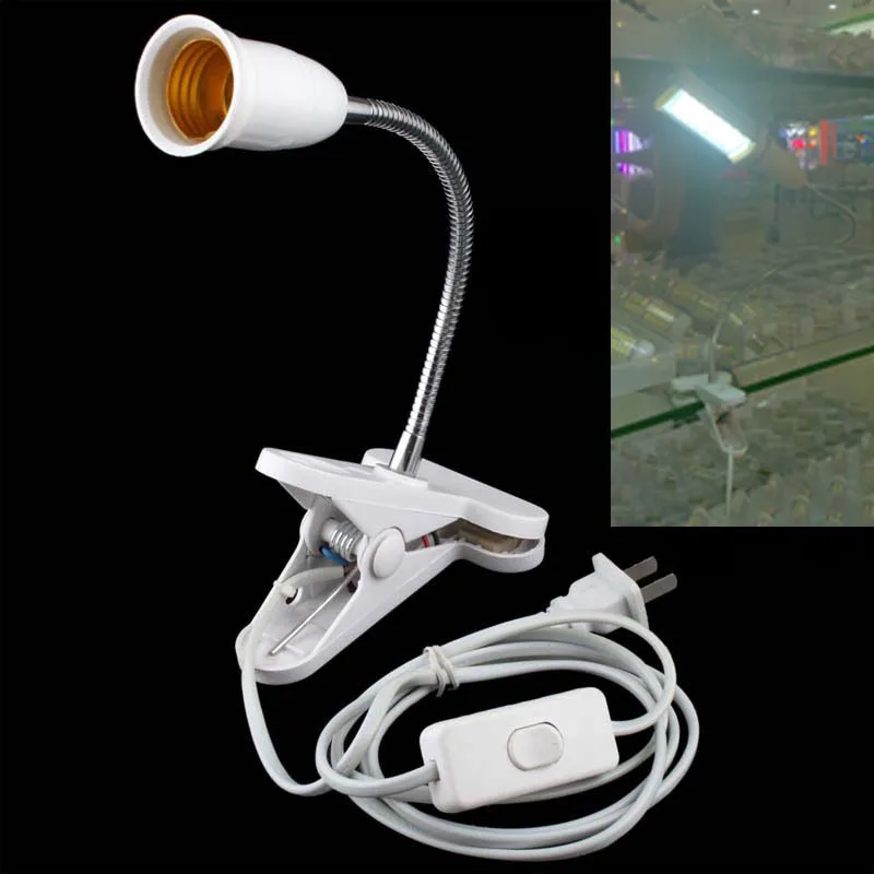Гибкий кабель питания с зажимом держатель лампы Edison светодиодов E27 50 см - купить