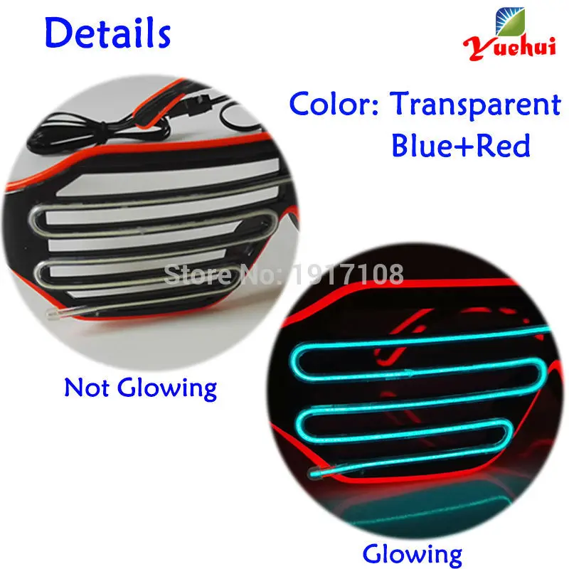 Новинка 2021 модные Двухцветные светодиодные неоновые очки с активсветильник