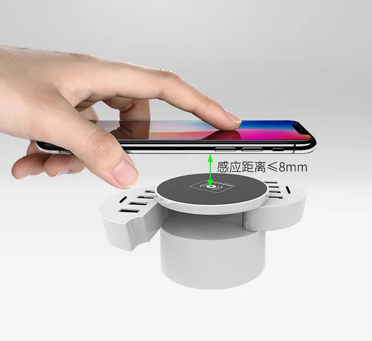 Складное Беспроводное зарядное устройство QI умное с 8 портами USB Type C зарядная