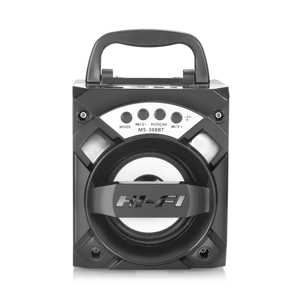 MS-308BT Портативный Bluetooth Динамик с светодиодный свет 3 дюймов драйвер устройства |