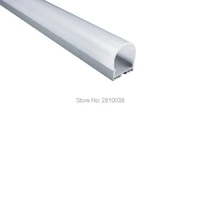 100 x 2m setslot surface mounting aluminium profile led strip u style aluminum led profile half round cover for wall lights