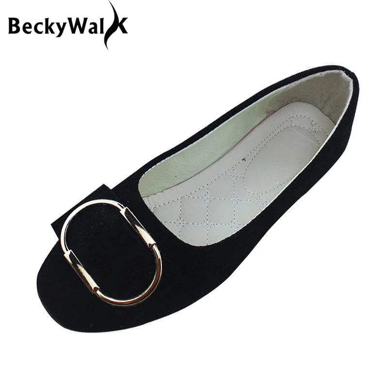 Новинка Модные женские туфли из флока на плоской подошве с квадратным носком