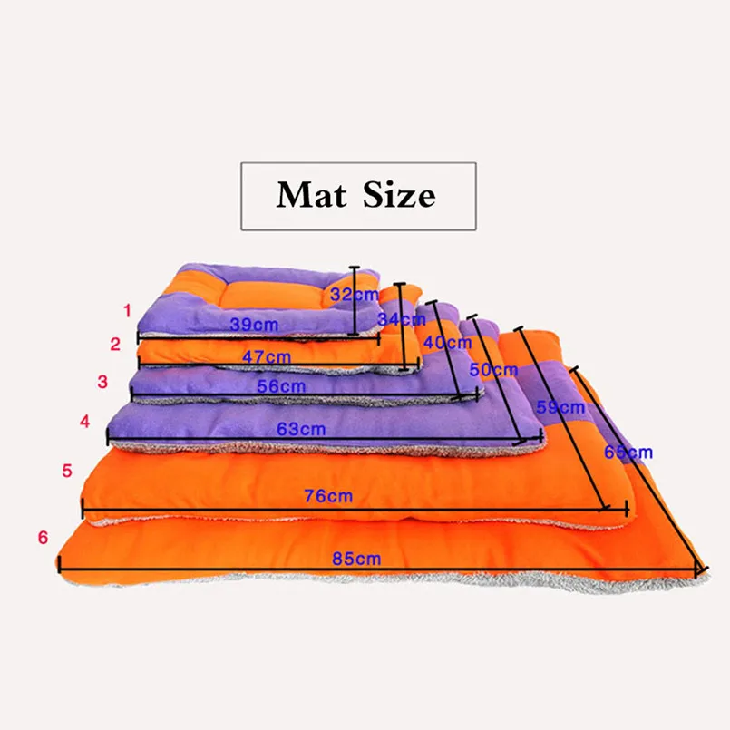 6 Размеры мягкий дышащий флис кровать собаки коврики Чихуахуа щенок Хаски